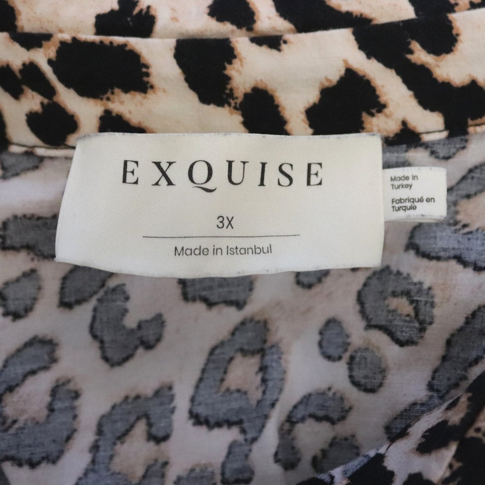 Anthropologie Exquise The Tobie Shirt Dress 3X Leopard Print Shirtdress - Picture 9 of 11